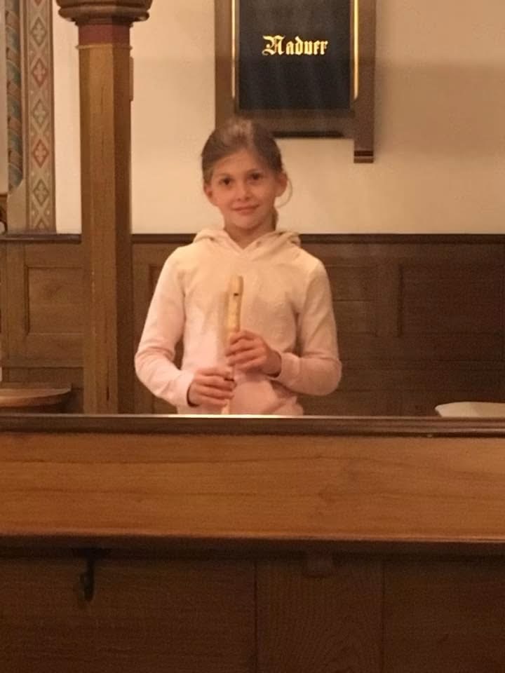 Anna Barbara med fløjte